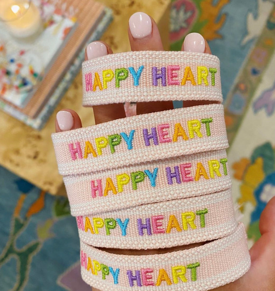Happy Heart Woven Bracelet