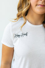 Load image into Gallery viewer, Happy Heart Embroidered Crop Tee
