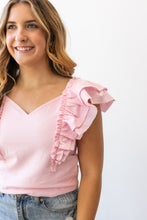 Load image into Gallery viewer, “Feeling Femme” Blouse in Ruffle Me Pink
