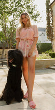 Load image into Gallery viewer, “Love me Not” Puff Sleeve Blouse in Pink Lace
