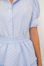 Load image into Gallery viewer, “Love me Not” Puff Sleeve Blouse in Blue Flowers
