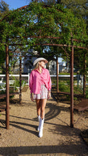 Load image into Gallery viewer, “Sunny Days” Mini Skirt in Pink &amp; blue floral

