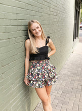 Load image into Gallery viewer, She’s So Flirty Skort in midnight bloom
