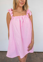 Load image into Gallery viewer, “All Tied Up” Dress in Pink Flower
