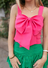 Load image into Gallery viewer, “She’s so girly” reversible bow top
