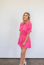 Load image into Gallery viewer, “Love me Not” Puff Sleeve Blouse in Watermelon Satin
