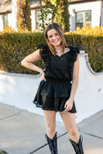 Load image into Gallery viewer, “Feeling Femme” Blouse in Black Linen
