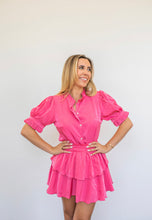 Load image into Gallery viewer, “Love me Not” Puff Sleeve Blouse in Watermelon Satin
